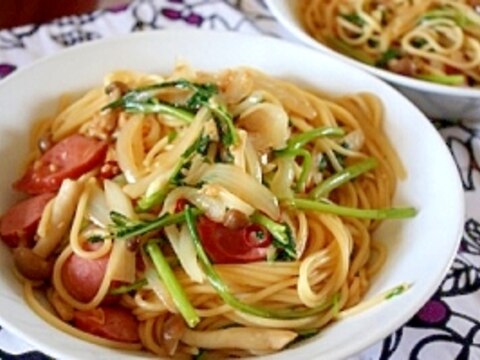 醤油麹で☆きのこのバター醤油パスタ